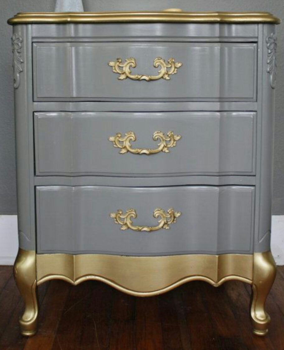 White Gold Dipped Dresser A Girl And Her White Dog